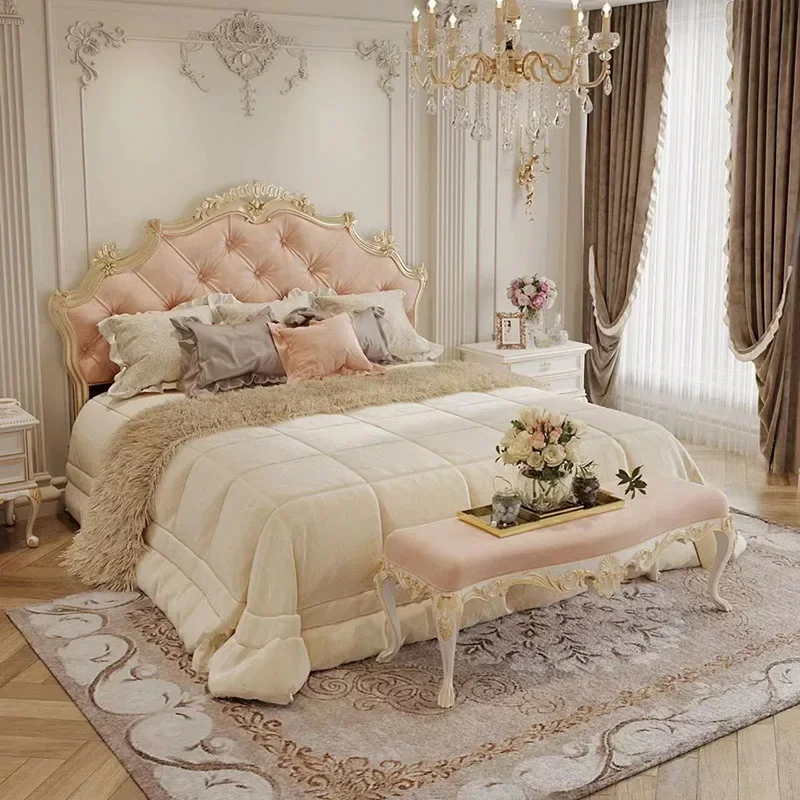 Роскошная деревянная двухспальная кровать дизайнерская вилла безопасная