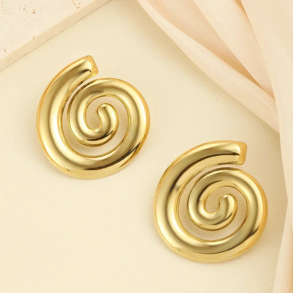 Преувеличенные женские серьги с цветочным галстуком-бабочкой из нержавеющей