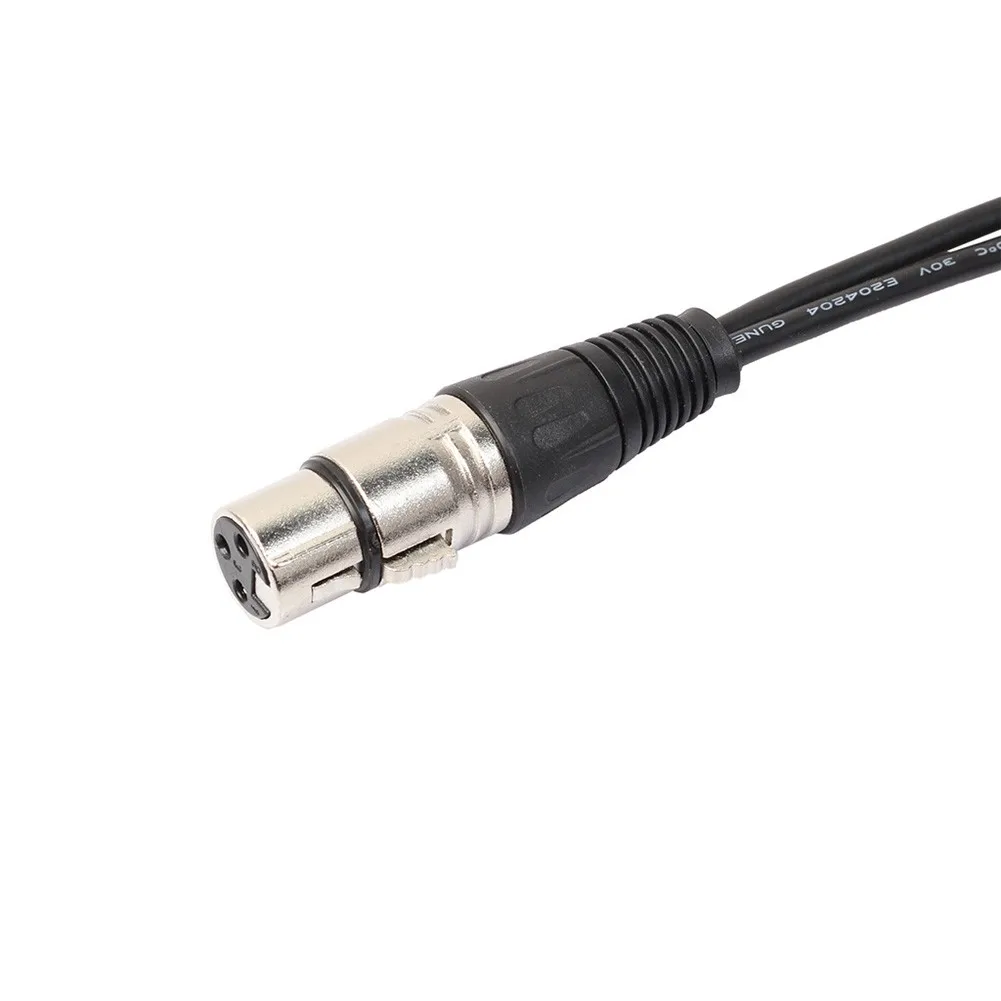 

Jack To Microphone Plug Wire Lead Mic 2 MALE 3 Pin 30CM/1FT Adaptor Black Plug Y SPLITTER XLR XLR (3-Pin) Male