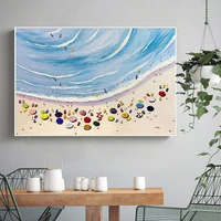chenistory 60x120cm painting by number beach shell diy pictures by numbers landscape kits drawing on canvas gift home decor