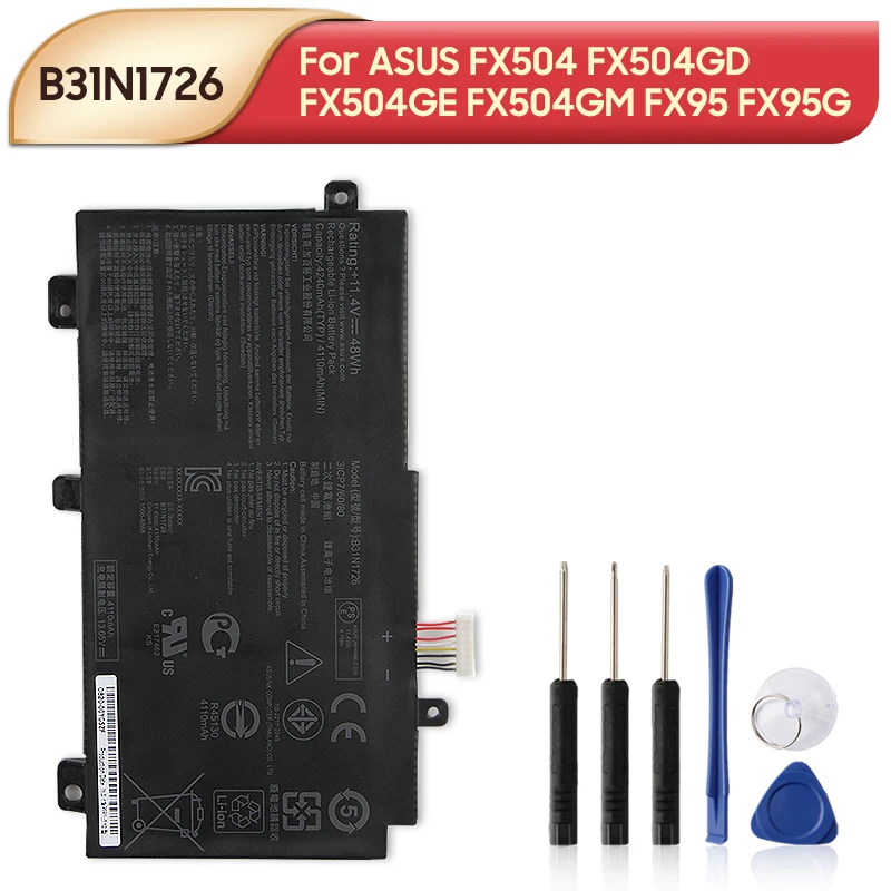 

Original Replacement Battery B31N1726 For For ASUS F571GD X571GT X430 X430UF K430 S430 FX504 FX504GD FX504GE FX504GM Battery
