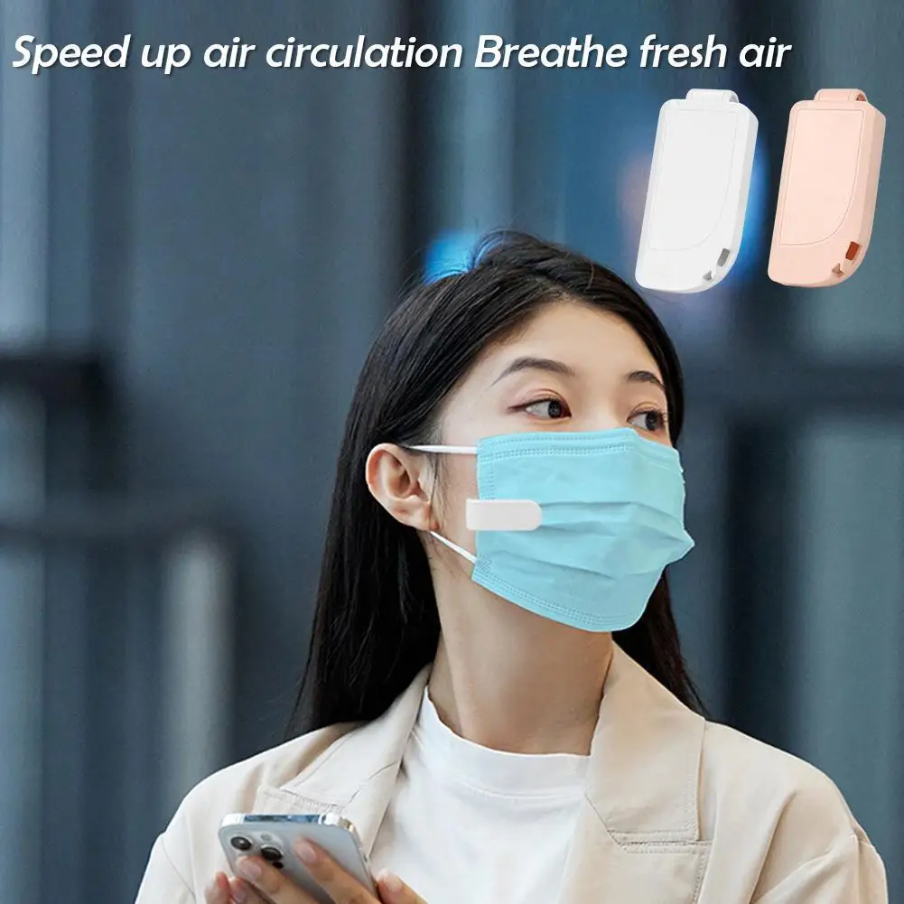 

Mini Clip-on Mask Fan USB Charging Summer Outdoor Sports Breathable Cooling Mask Fan Air Filter Wearable Reusable Portable Fan
