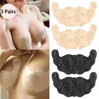 3 pairs u shaped invisible bra adhesive disposable breast petals women lift push up lace nipple cover bra invisible breast pads