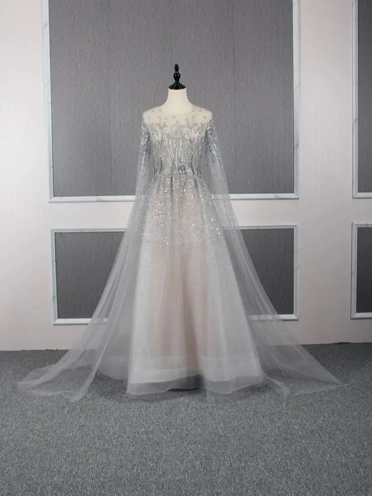 Горячая Распродажа арабские серебристые серые технические рукава Роскошные