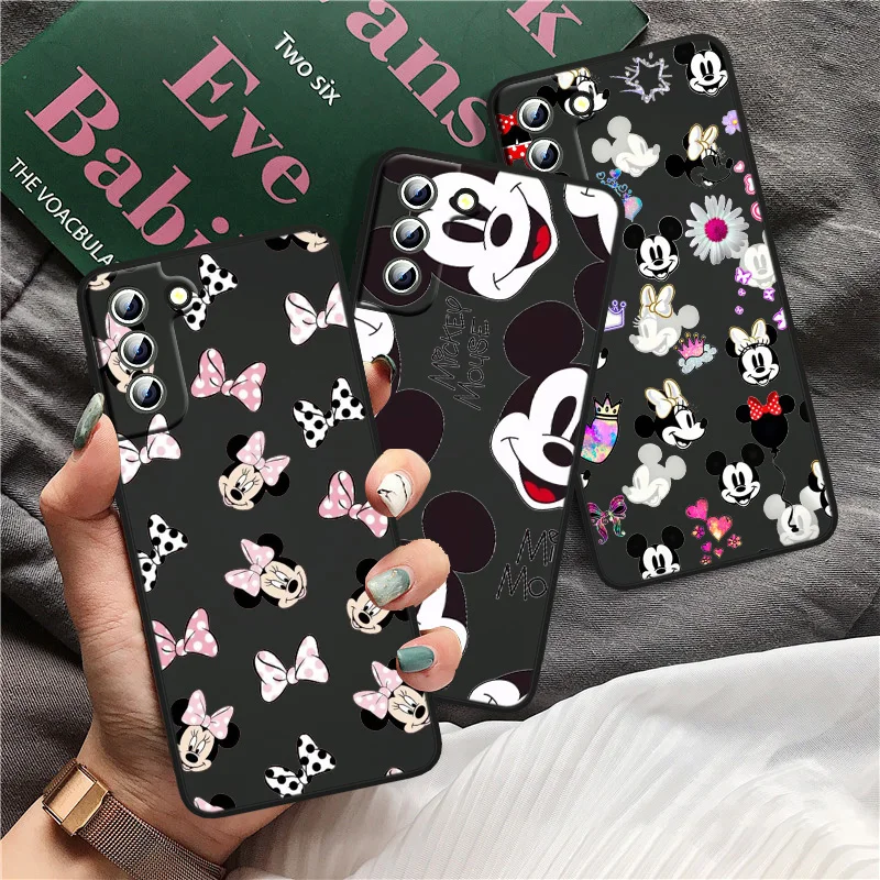 

Mickey Mouse Anime Phone Case For Samsung Galaxy S22 S21 S20 FE Ultra S10e S10 S9 S8 Plus Lite Black Soft Cover