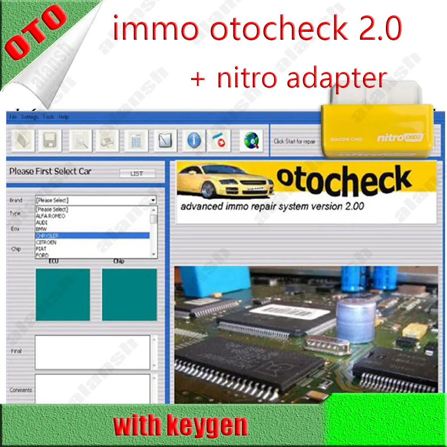 Программное обеспечение Immo Otochecker 2,0, очиститель OTO, усовершенствованная система ремонта Immo для иммобилайзера