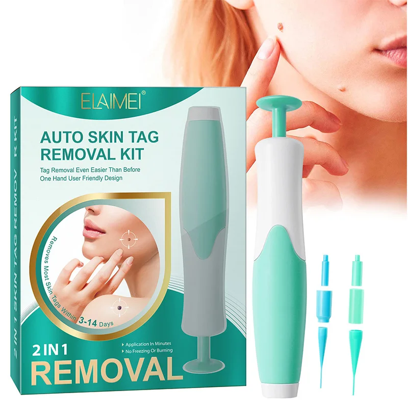 

2 IN 1 Auto Skin Tag Remover Kit Micro Skin Tag Removal Device Adult Mole Stain Wart Remover Face Care Beauty Tools Dropshipping