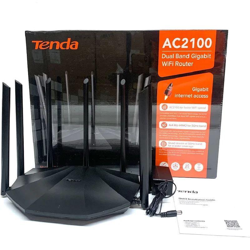 Tenda WIFI Wireless Router AC23 2.4G 5Ghz Wifi range extender with 7*6dBi External Antennas Wider Coverage Wi-Fi signal amplifer images - 6