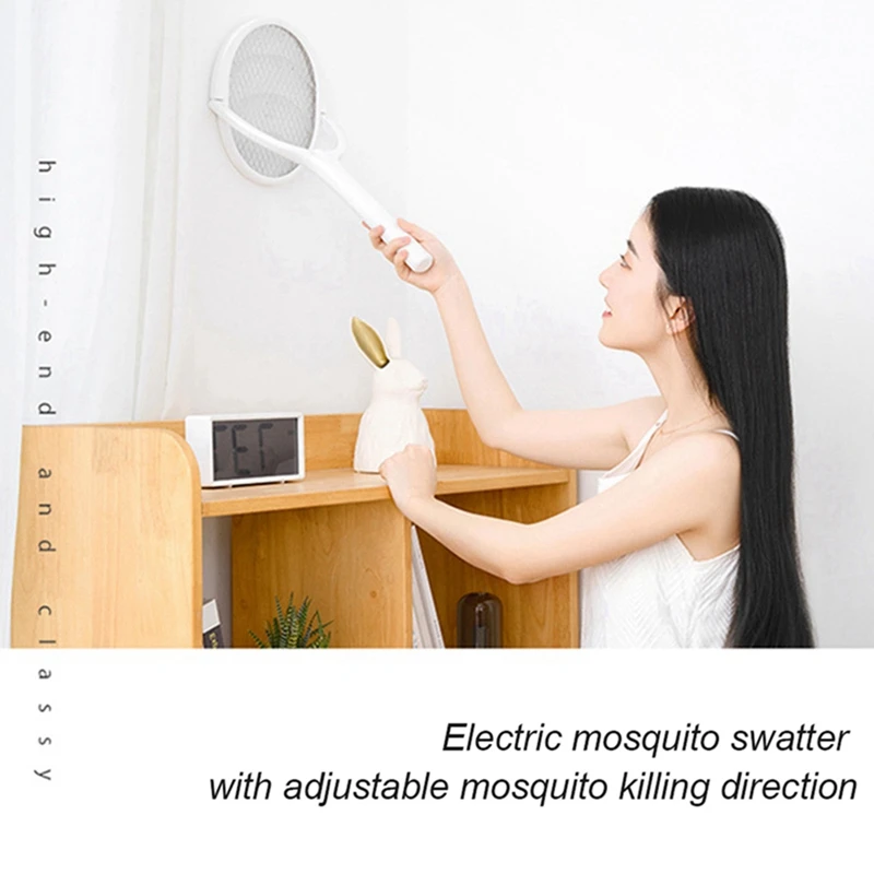 

3500V 5In1 Mosquito Swatter Lamp Multicunctional Fly Swatter Mosquito Fly Bat Angle Adjustable