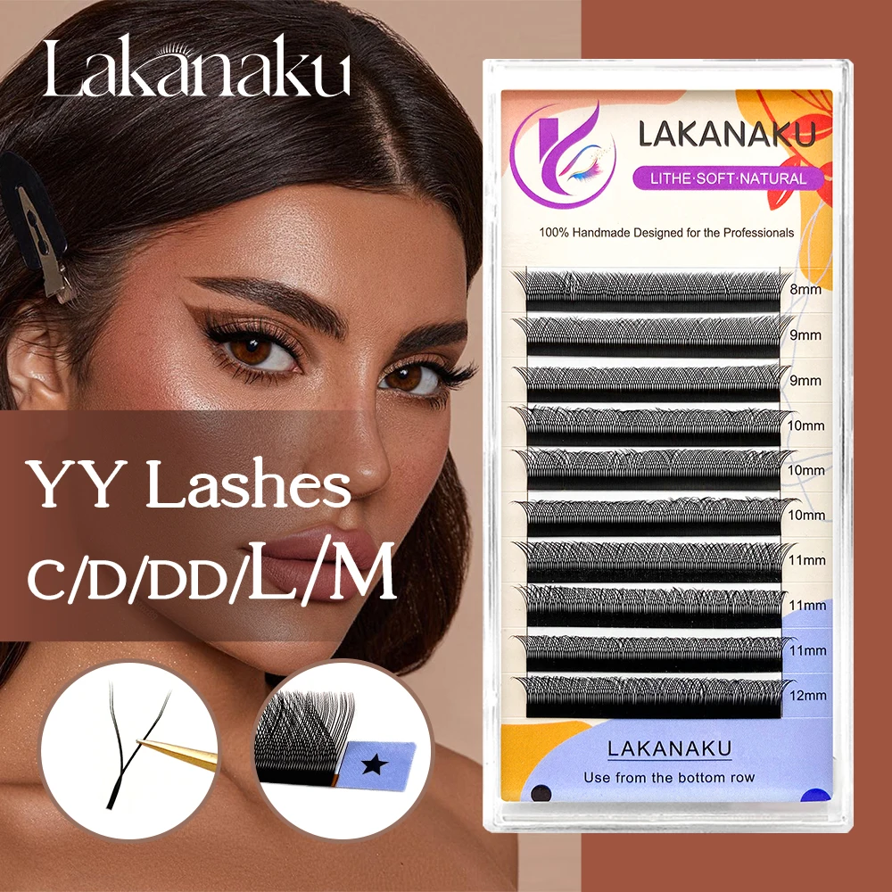 LAKANAKU YY C D L Shape Volume Lashes Y Наращивание ресниц Ресницы и бразильский объем