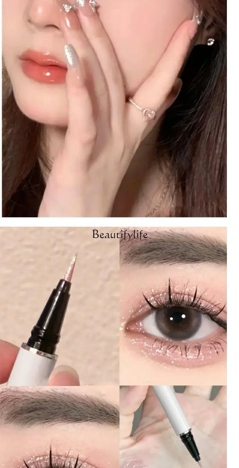 Розовые Перламутровые тени для век жидкая подводка глаз контурная осветляющая