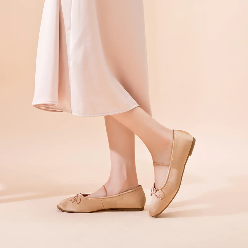 DIMANYU Women Female Mary Jane Shoes Summer 2023 New Ballet Lidies Flat Shoes Fashion Bow Women Shoes