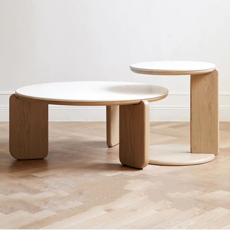 

Simple Hardcover Coffee Tables Wood Design Minimalist Round Side Table Living Room Mueble Entrada Recibidor Home Furniture