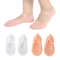 1 pair silicone foot chapped moisturizing gel sock skin care protector pedicure health monitors relieve dry non slip massager