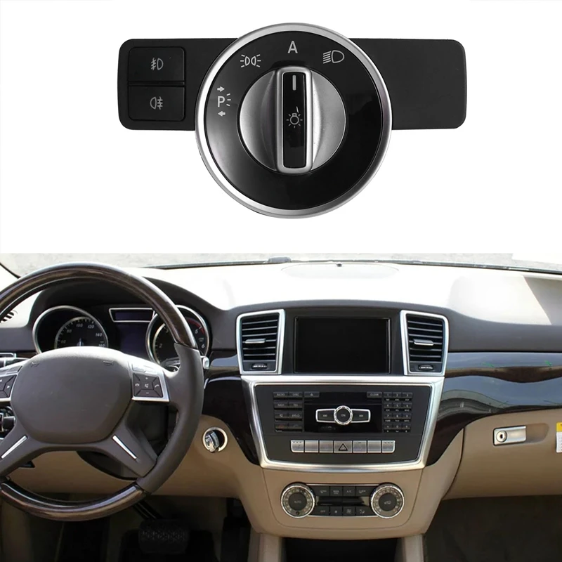 

1 шт. Автомобильная кнопка переключатель света A2129057100 выключатель освещения черный для Benz W204 S204 W212 A207 C207 X204 R172 C SLK GLK