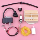 Катушка зажигания воздушный топливный фильтр линия шланг праймер лампа для Husqvarna 445 445E 450 450E бензопила запасные части для замены