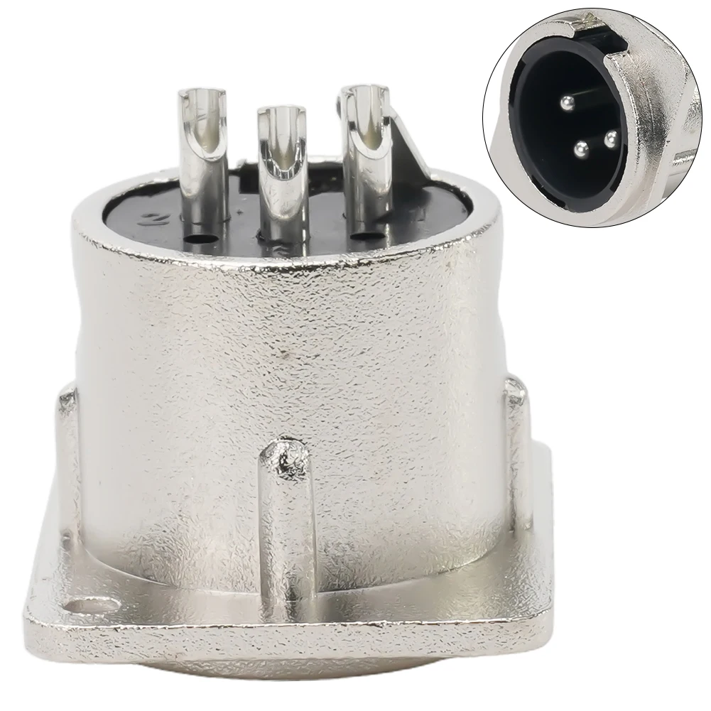 

3 Pin XLR Socket Microphone Chassis Panel Mount Solder Terminal Socket Male Female Panel Jacks Connector