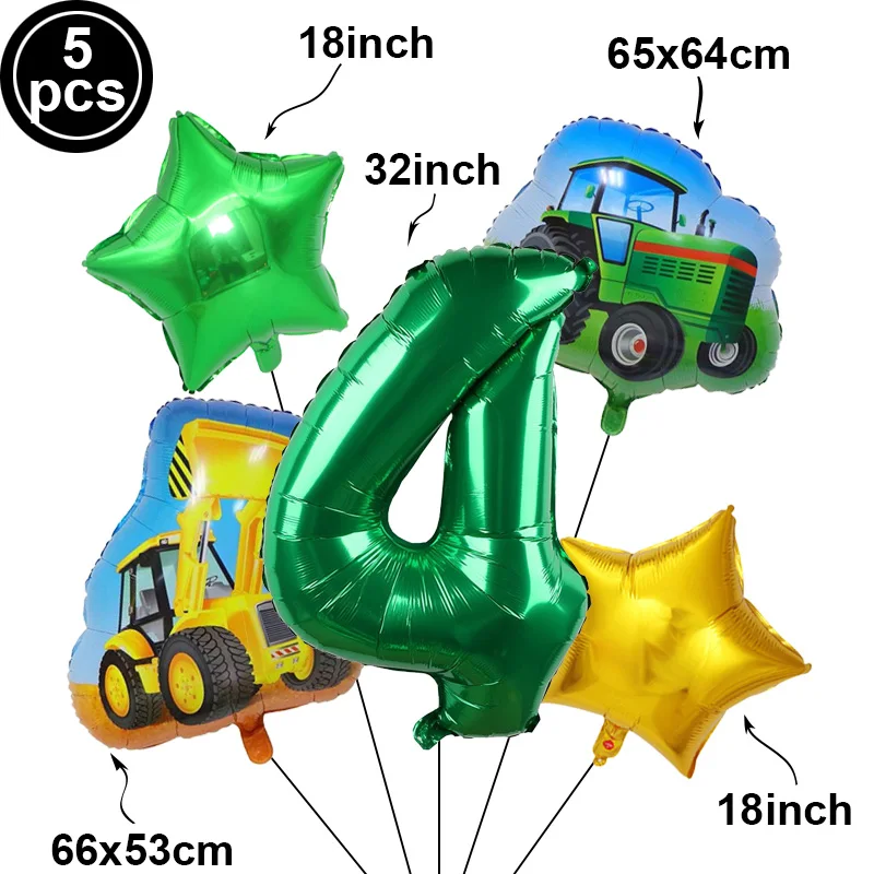 Набор цифровых шаров для трактора комплект из 5 предметов строительная техника