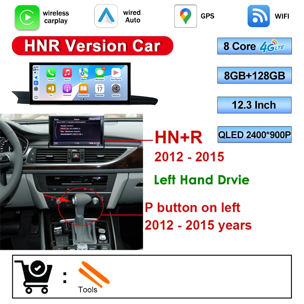 

Для Audi A6 A6L A7 C7 2012-2018 Android 14 12,3 "сенсорный экран автомобильный Carplay стерео радио автомобильные мониторы мультимедийная GPS-навигация