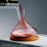crystal glass creative tumbler red wine decanter wine pot household wine dispenser with base