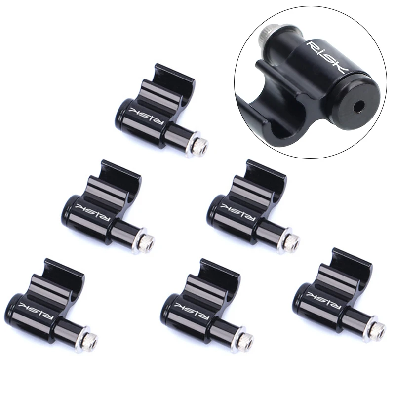 

6pcs/Set 18.5x18.5mm MTB Road Bike Hydraulic Brake Line Clips Wire Holder Clamps Cable Guide Replacement Bicycle Parts