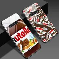 funny chocolate food phone case for samsung galaxy s21 s20 fe s10 s9 ultra s10e note 20 10 9 lite plus tempered glass back cover