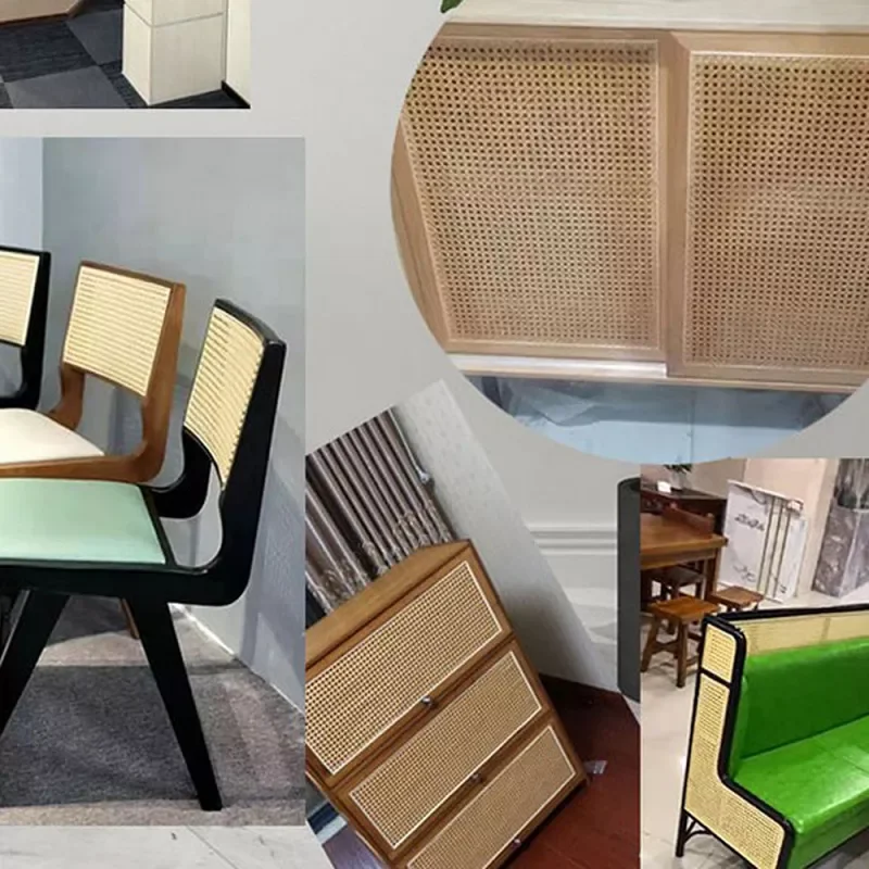 

Sizes Simulation Plastic Rattan Material DIY Hand Woven Table And Chair Furniture Home Ceiling Background Decoration