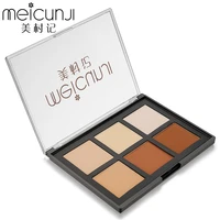 meicunji classic 6 color toning powder shadow concealer light highlighter neutral blush m800017