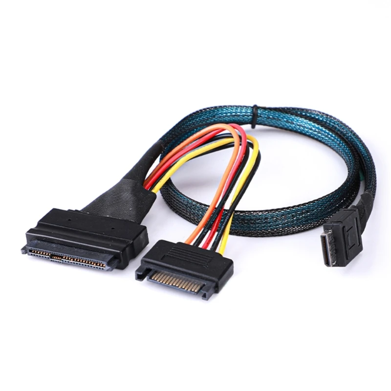 50 см Мини Высокоскоростной PCIE4.0 кабель для жесткого диска SFF8611 42P для mSAS SFF-8639 + 15P Сервер питания-хранилище