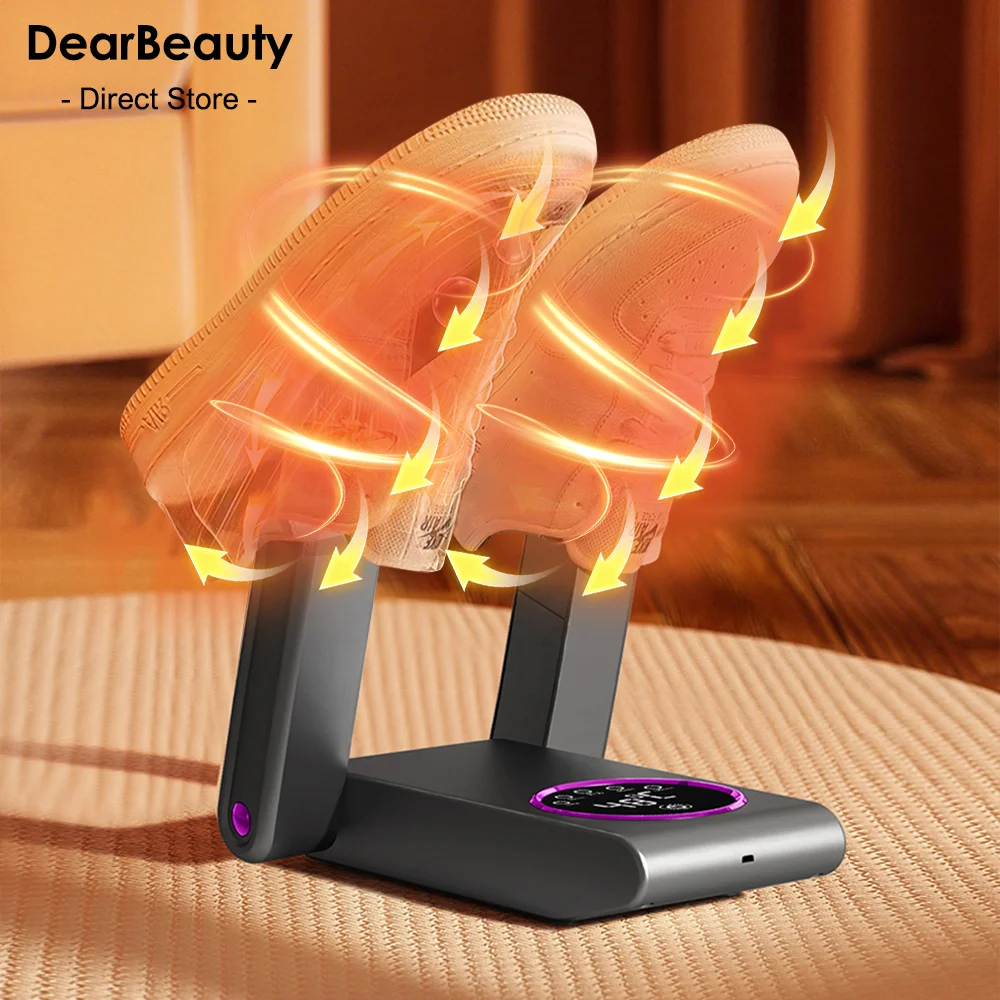 مجفف الأحذية الكهربائية التجفيف السريع إزالة الروائح الكريهة الأشعة فوق البنفسجية ضوء تعقيم مجفف الأحذية الذكية الموقت التمهيد مجفف سخان الأحذية المنزلية