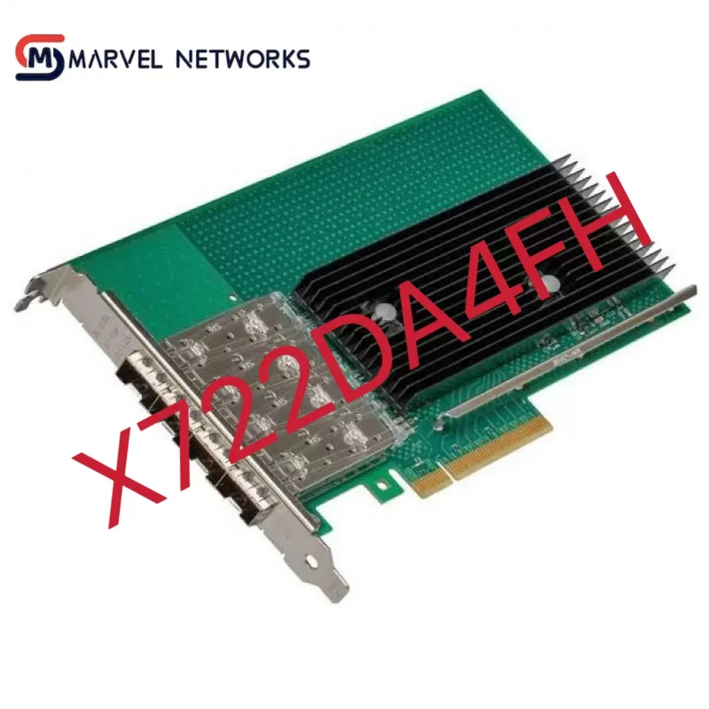 

100% Оригинальный X722-DA4 10GbE четырехпортовый SFP + сетевой адаптер Ethernet, DA4, FH