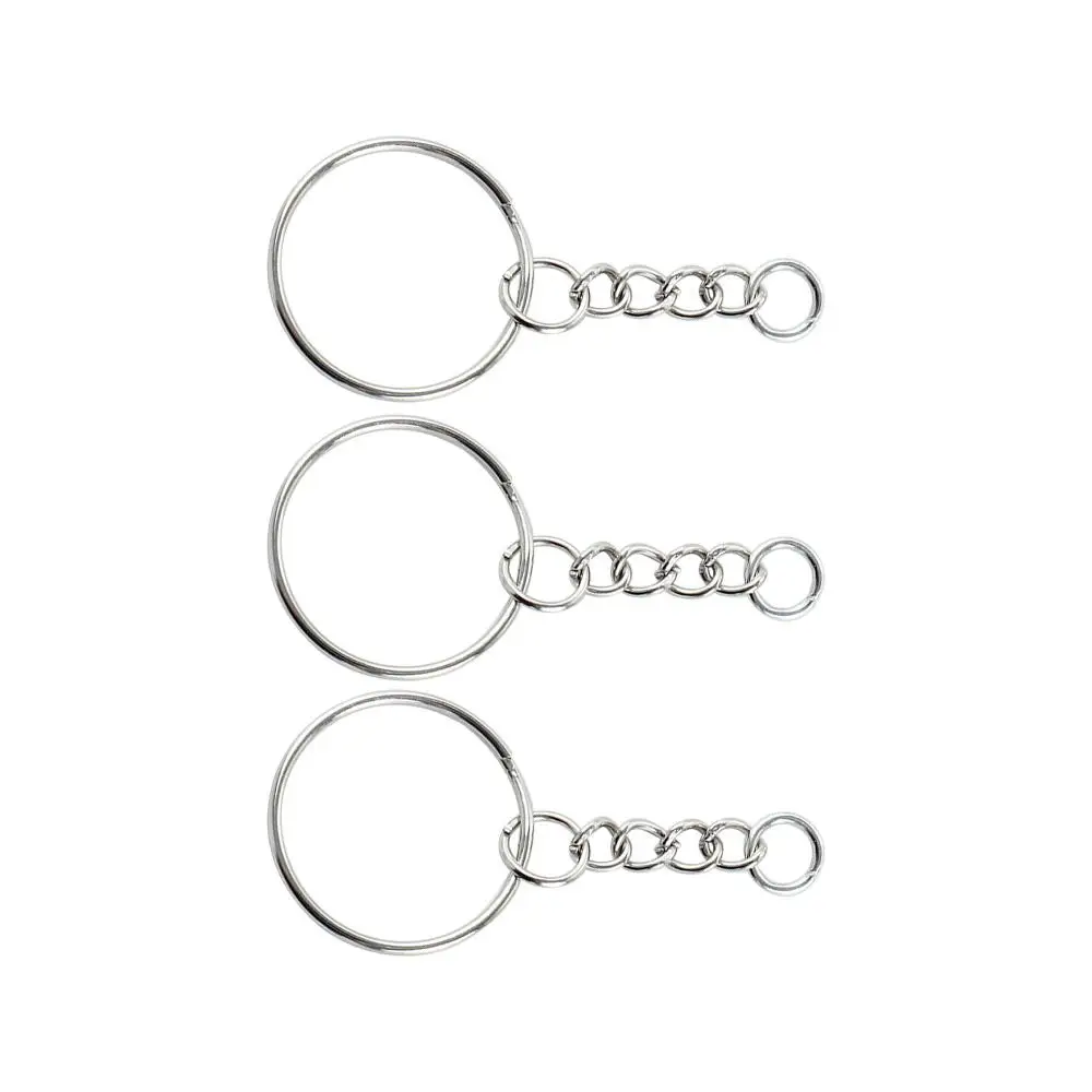 

Hand Craft Polished Metal Split DIY Pendant Holder Keychain Keyfob Key Ring