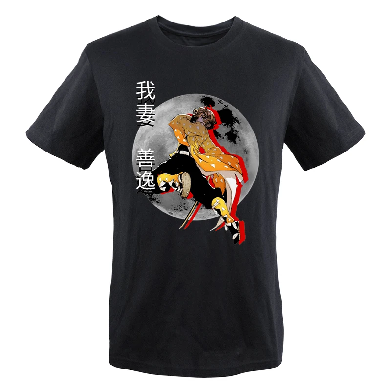 

Demon Slayer Mens Summer Tshirts Zenitsu Mangas Kimetsu Graphic Anime T-Shirt Oversized Classical Camisa Masculina Streetwear
