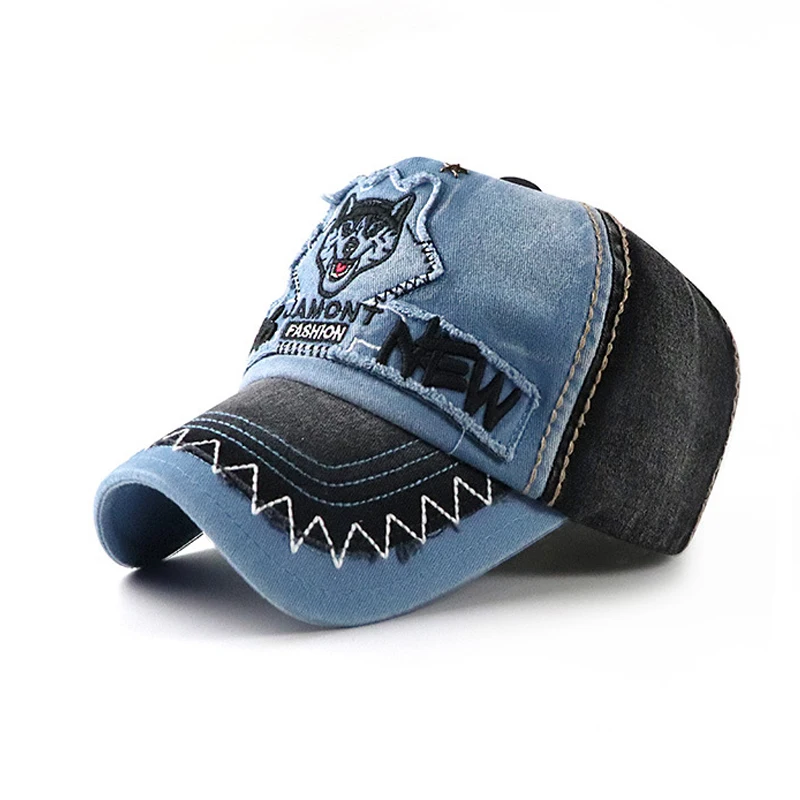 Бейсбольная кепка для мужчин с волком и изогнутым козырьком шляпа папы летняя