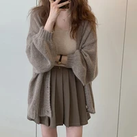 two piece set of early autumn womens clothing playful and lively pleated skirt knitted sweater two piece suit womens clothing