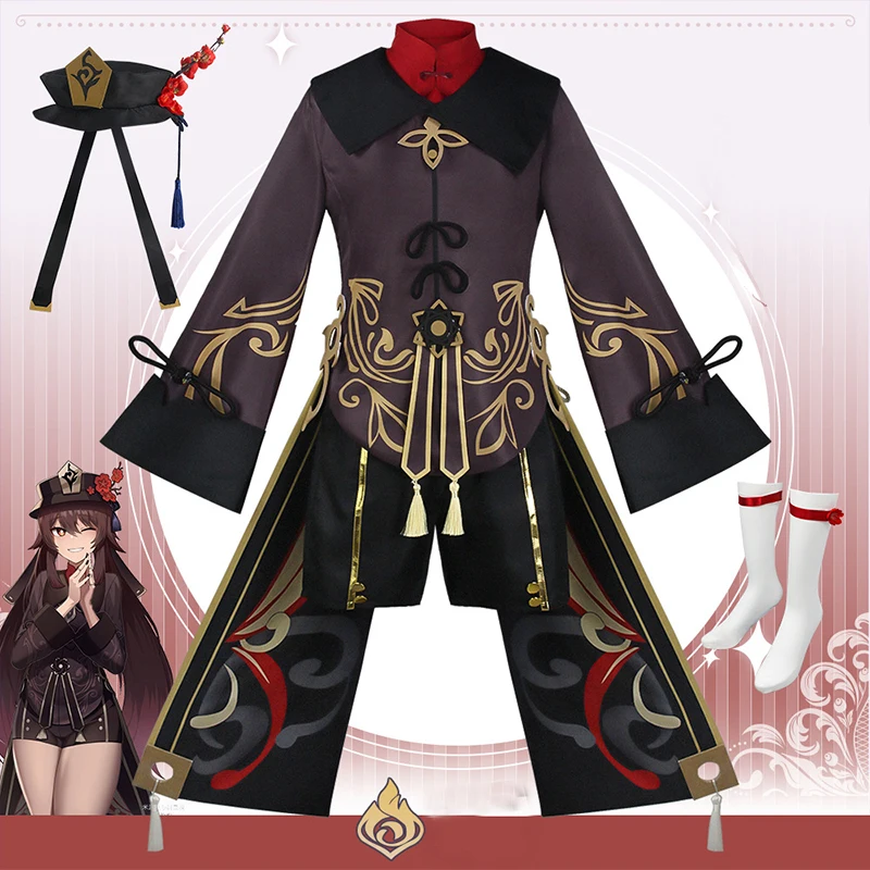 

Genshin Impact Cosplay Clothing Hu Tao Anime Game Hu Tao Cosplay Costume Full Set of Performance Clothes Anime Clothes