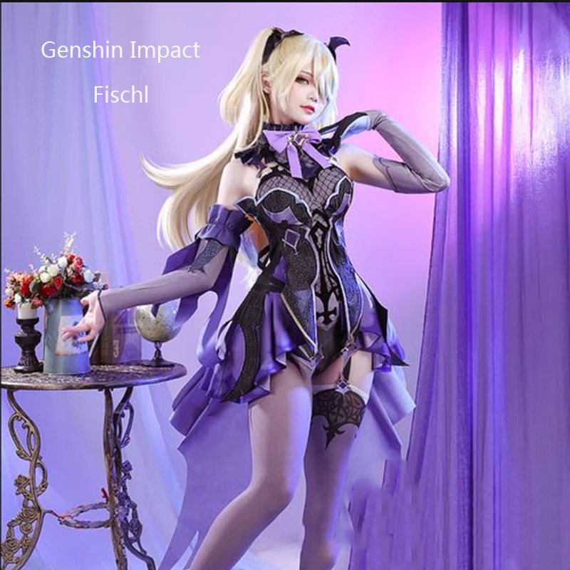 

Игра Genshin Impact Fischl Косплей Костюм Хэллоуин Карнавальная униформа сексуальная Великолепная одежда