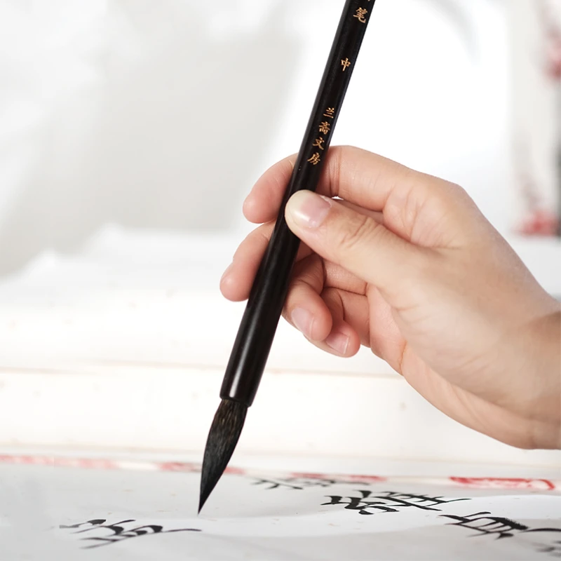 Ouyang Xun Regular Script Brush Set Professional Grade Calligraphy Writing Brush Pen Mouse Whisker Weasel Hair Calligraphie Pen