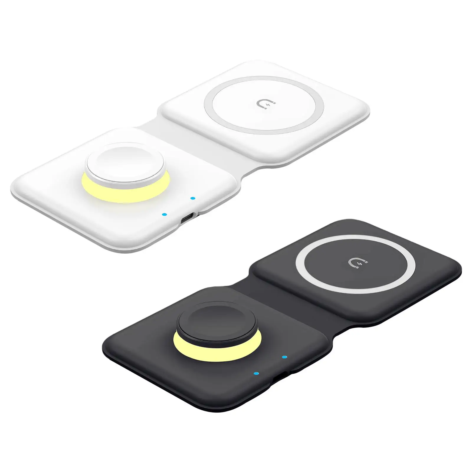 

2 in 1 Wireless Charger Foldable Fast 15W Stand for 13/12/SE/11/XS/8