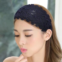 lace canvas headbands for women girls wide no slip hairbands hair hoop headwear woman satin covered resin hairband o8y0
