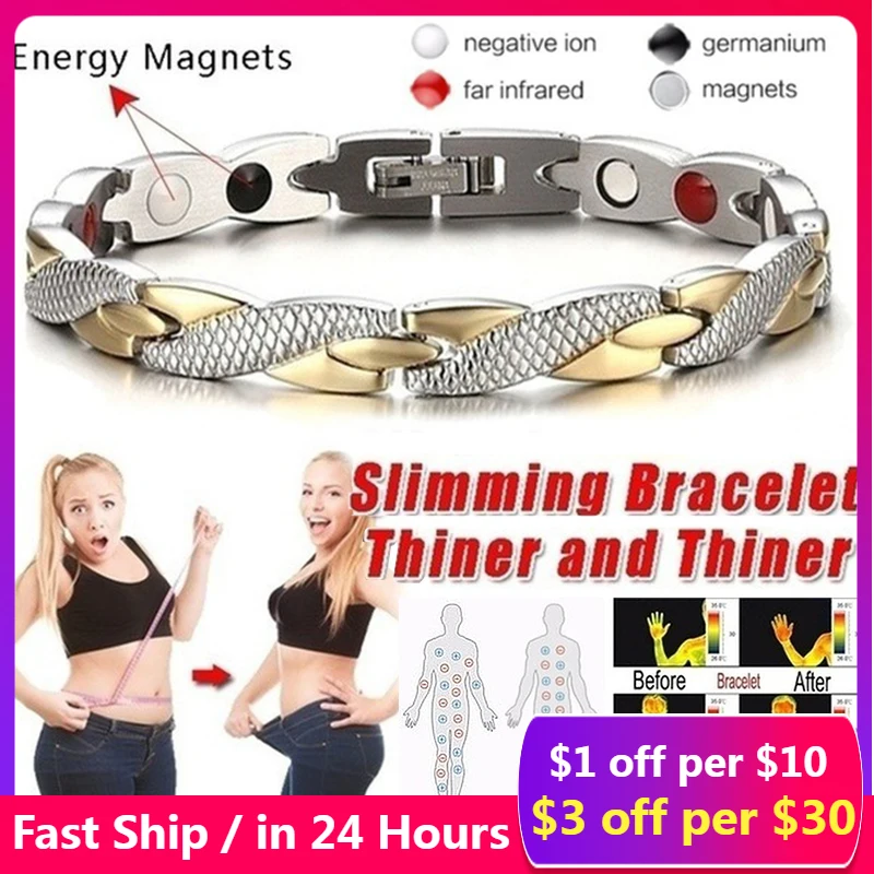 

Black Anklet Slimming Bracelet For Weight Loss Gallstone Hematite Chain Stimulating Acupoints Anti-Cellulite Magnetic Therapy