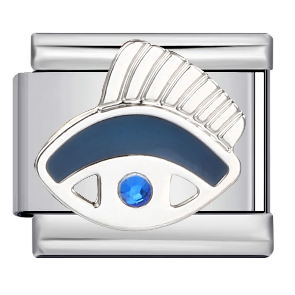 Модный дизайн Devil Eyes Fit 9 мм итальянский браслет из нержавеющей стали с подвесками