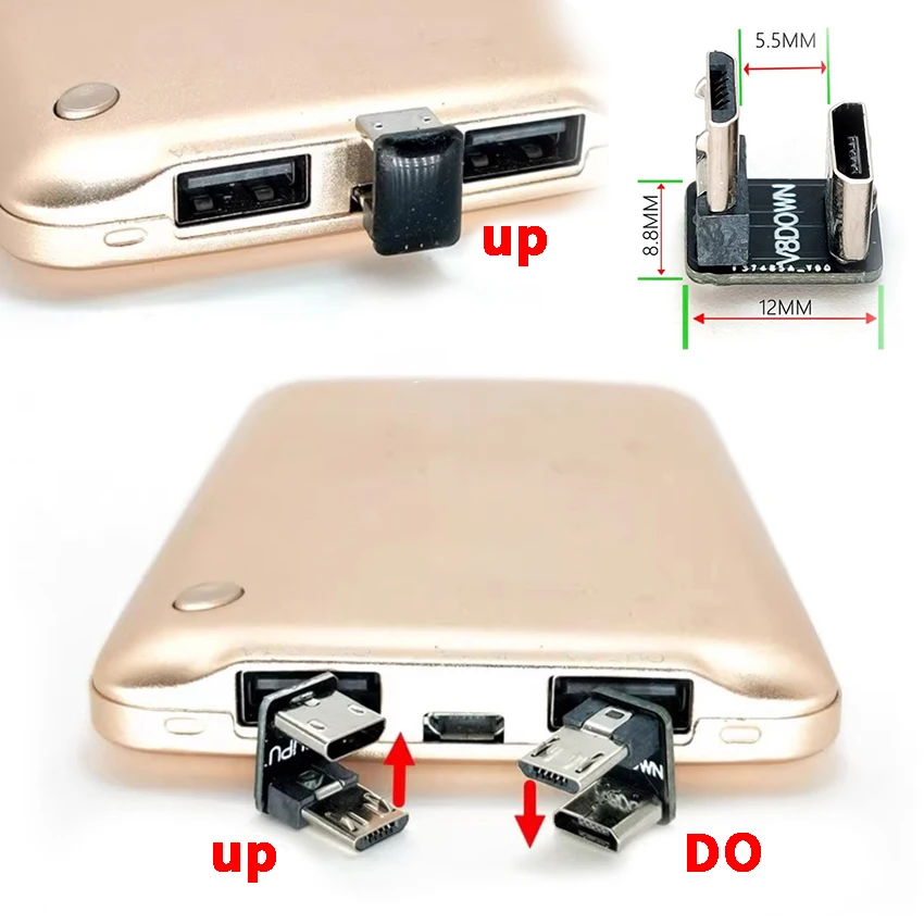Фото UP и DO U-образный 90-градусный Android-телефон, универсальный кабель Micro USB для передачи данных, адаптер зарядного устройства для смартфона №2