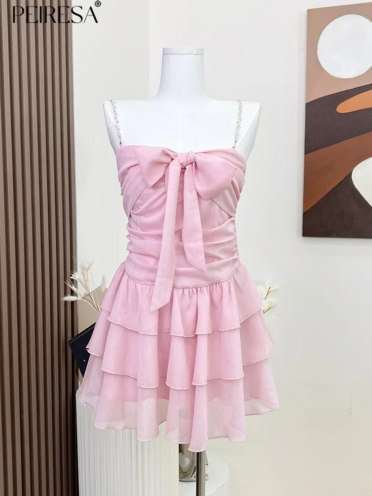 

Женское мини-платье на бретелях-спагетти, без рукавов