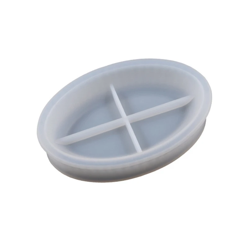

Diy Crystal Lace Oval Striped Coffee Tray Mold Epoxy Fruit Plate Mat Coaster Silicone Mold for Wine Tray Storage Box