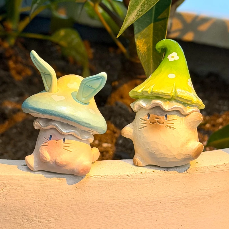 Коллекционная фигурка Cat PAI Fantasy Mushroom Series: Сюрприз-бокс, милая аниме-фигурка из смолы, украшение для рабочего стола, подарок (art.: 3920d99992264) - 3920d99992264