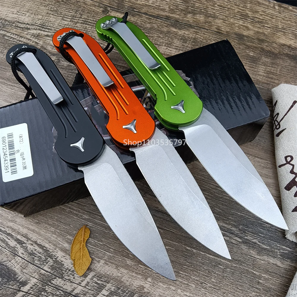 Складной Нож MICR0 135 LUDT С Вспомогательным Отверстием D2 Каменное Лезвие Ручка Из