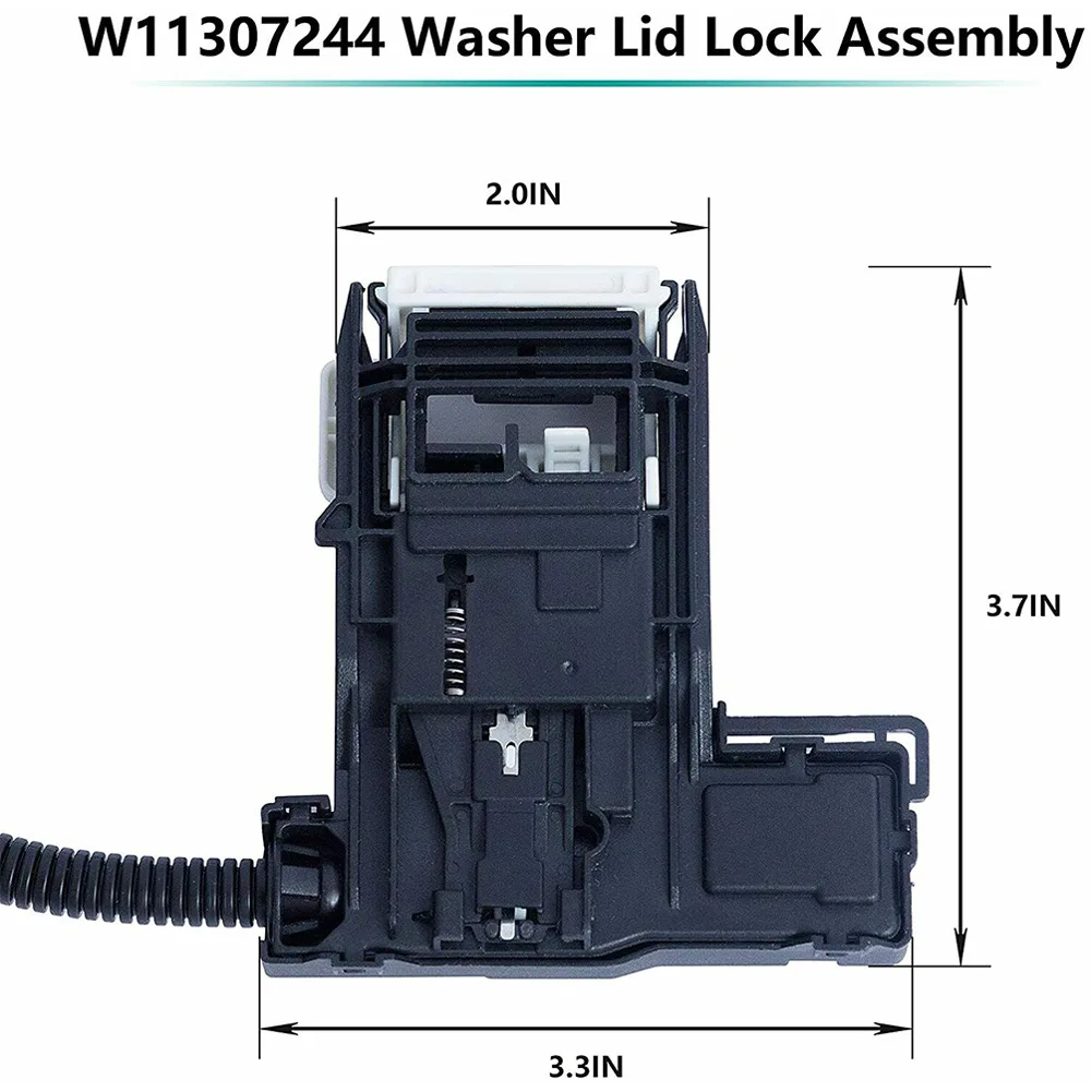 

Черный ABS Электрический W11307244 W10682535 W10838613 OEM, переключатель блокировки крышки мойки-Maytag