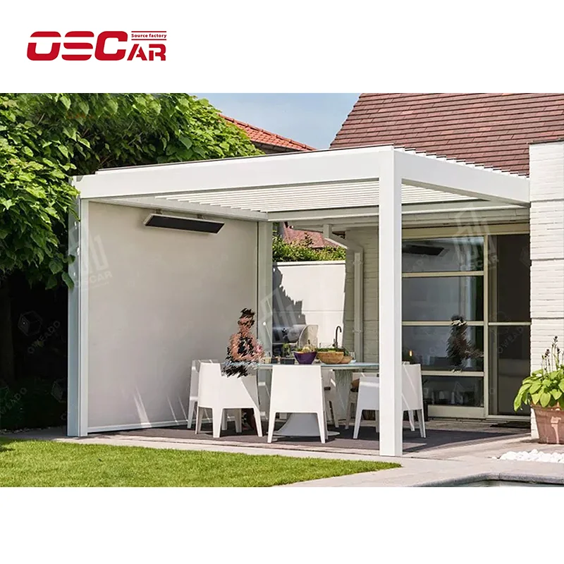 Современный дизайн электрическая беседка для бассейна регулируемая крыша с