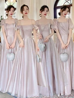 4 style bridesmaid dresses high end satin elegant dress women for wedding party sisters celebrity dress wedding guest gonws